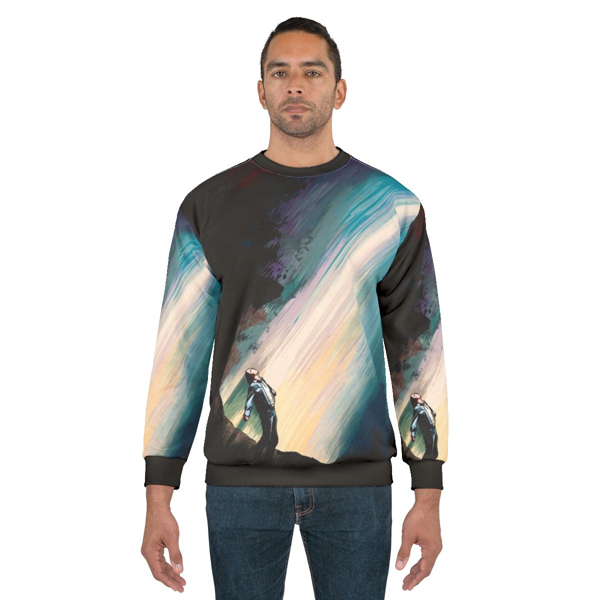 Retro sci-fi 'fire in the sky' illustration sweatshirt