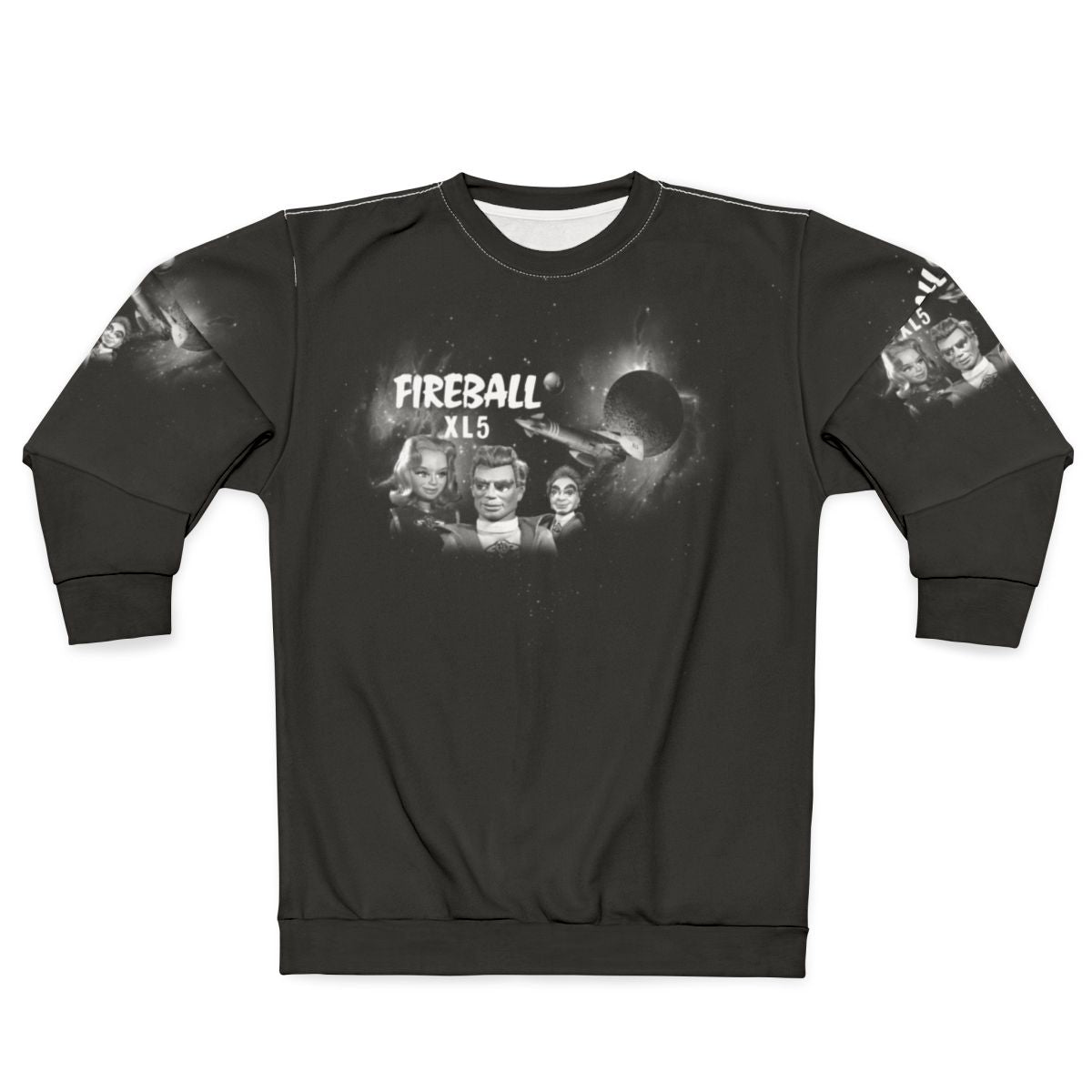 Fireball XL5 retro sci-fi themed sweatshirt