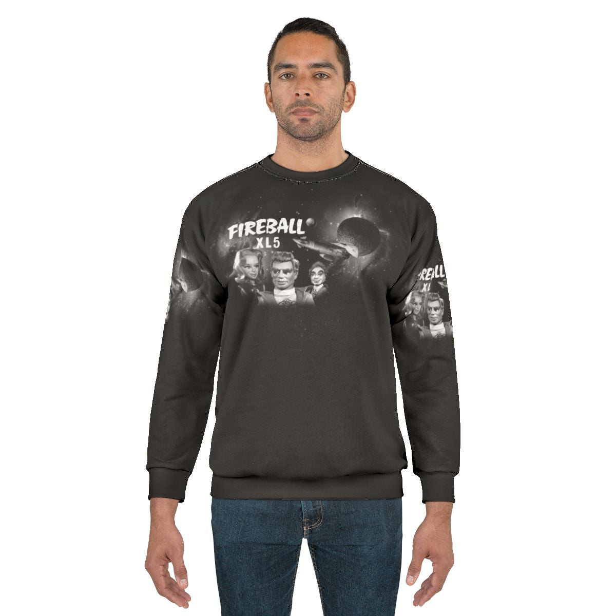Fireball XL5 retro sci-fi themed sweatshirt
