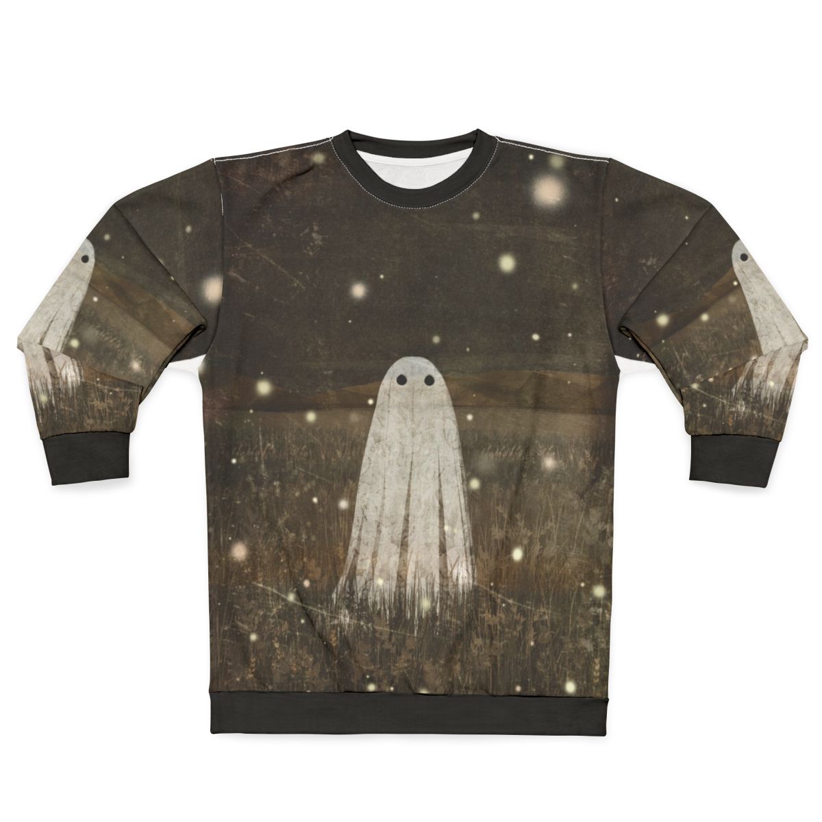 Glowing fireflies sweatshirt with vintage summer nights design