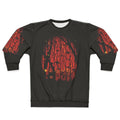 Artistic fireflies sweatshirt with forest landscape design