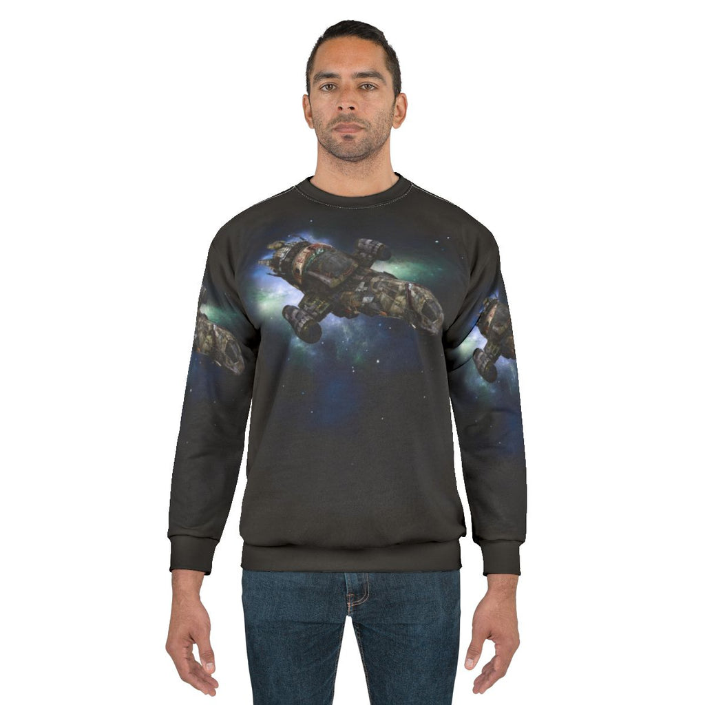 Firefly-inspired sweatshirt with Serenity spaceship graphic