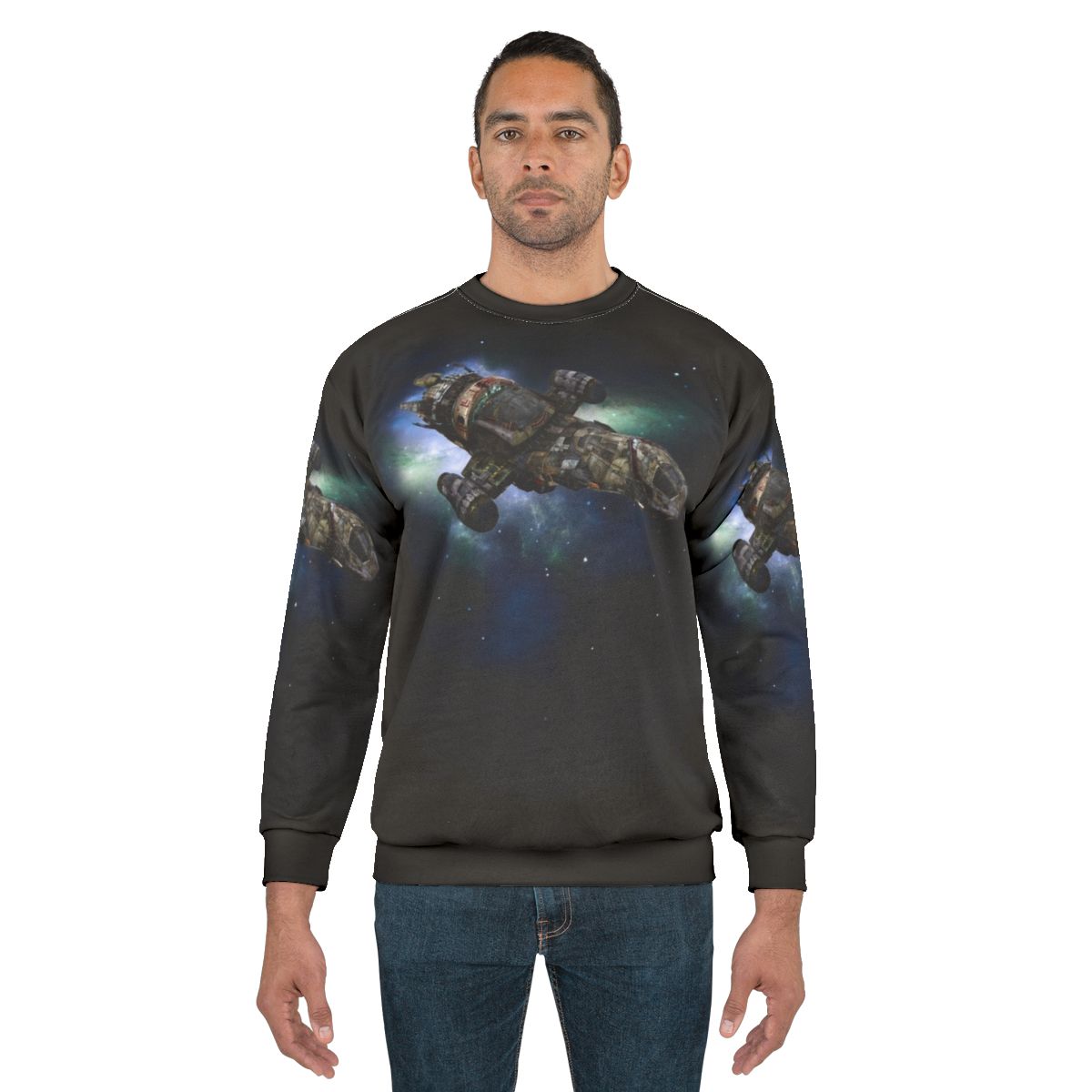 Firefly-inspired sweatshirt with Serenity spaceship graphic