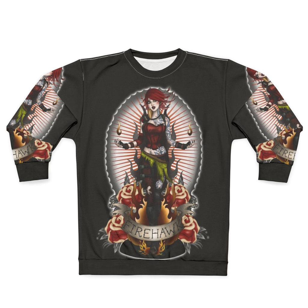 Firehawk Borderlands Sweatshirt with Lilith and Miss Cherry Martini Fanart Design