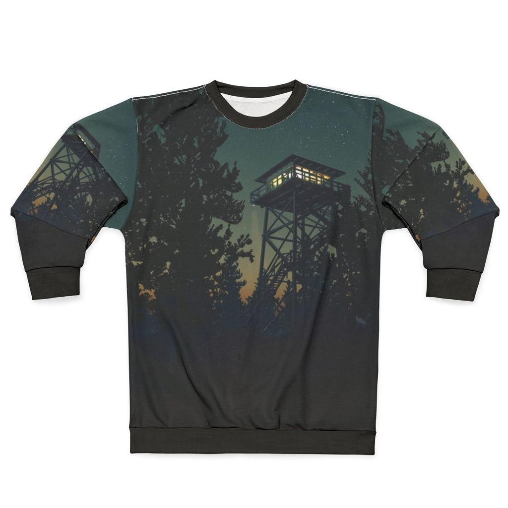 Firewatch landscape 4K sweatshirt with minimalist design
