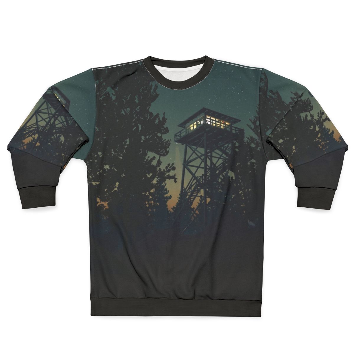 Firewatch landscape 4K sweatshirt with minimalist design