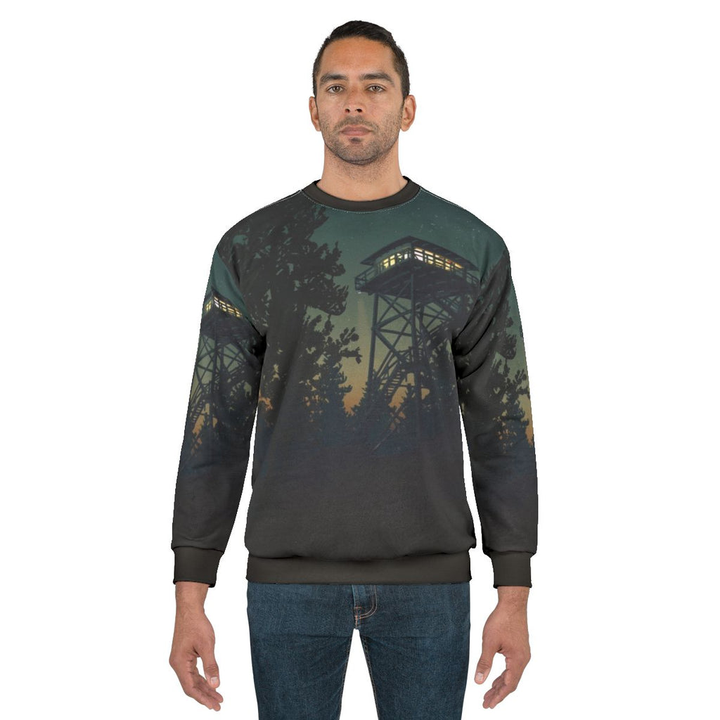 Firewatch landscape 4K sweatshirt with minimalist design