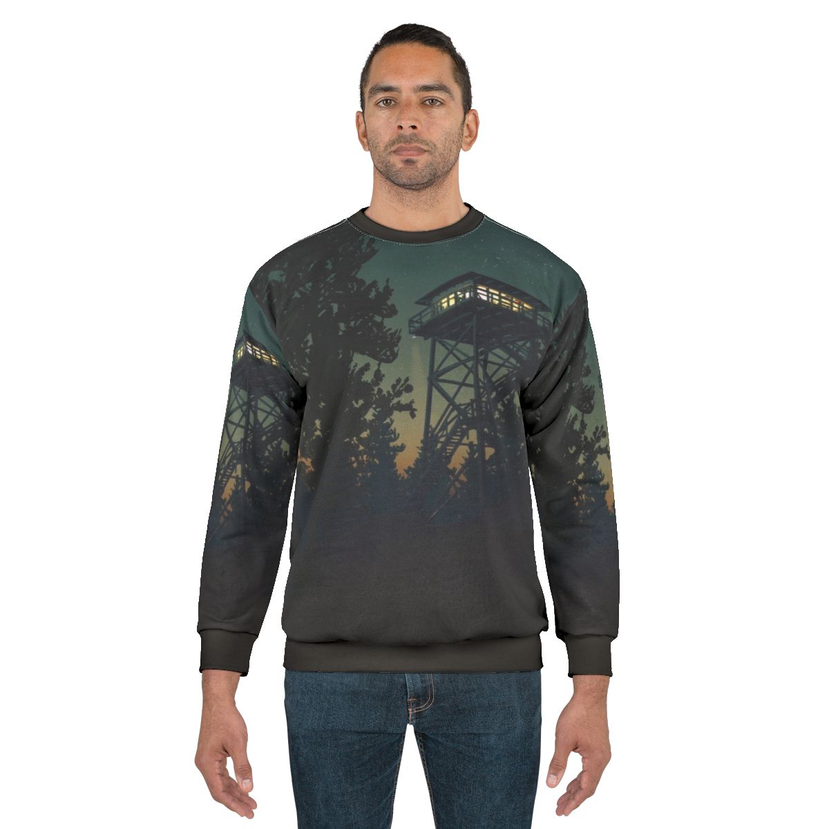 Firewatch landscape 4K sweatshirt with minimalist design