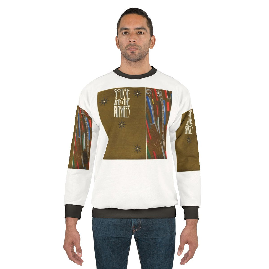 Siouxsie and the Banshees inspired fireworks graphic on a sweatshirt