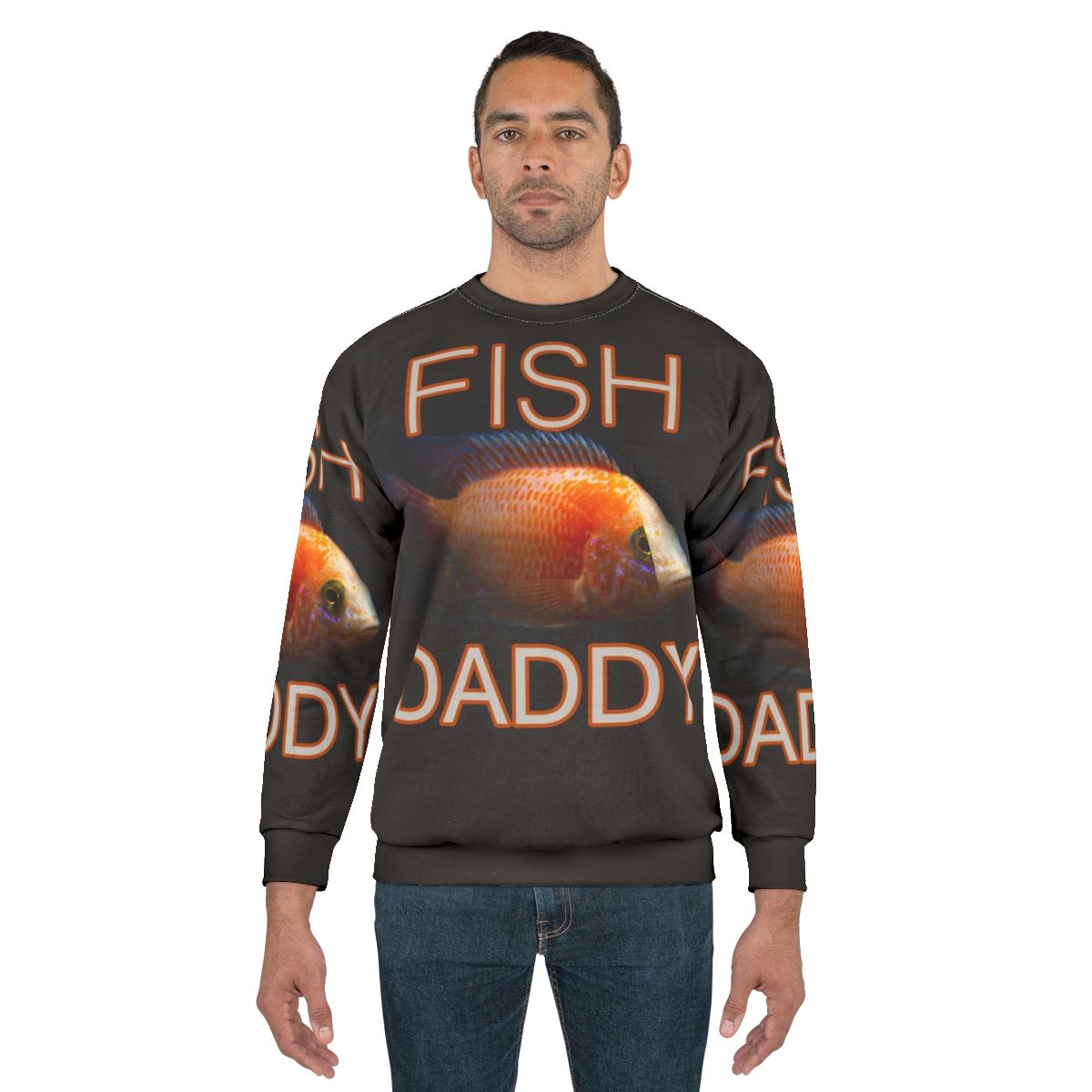Fish Daddy Sweatshirt featuring an African Cichlid