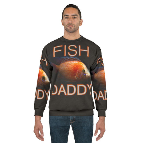 Fish Daddy Sweatshirt featuring an African Cichlid