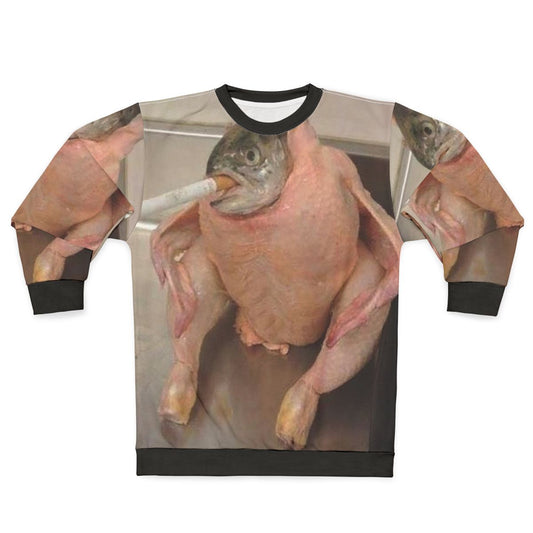 "Fish in Chicken" Meme Sweatshirt
