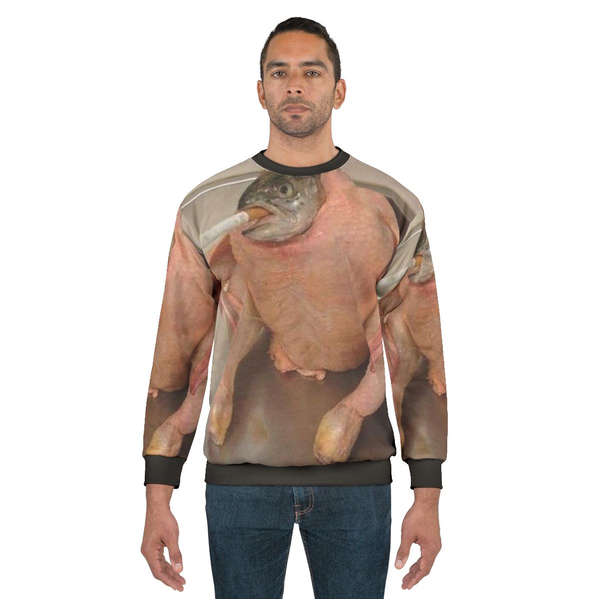 "Fish in Chicken" Meme Sweatshirt