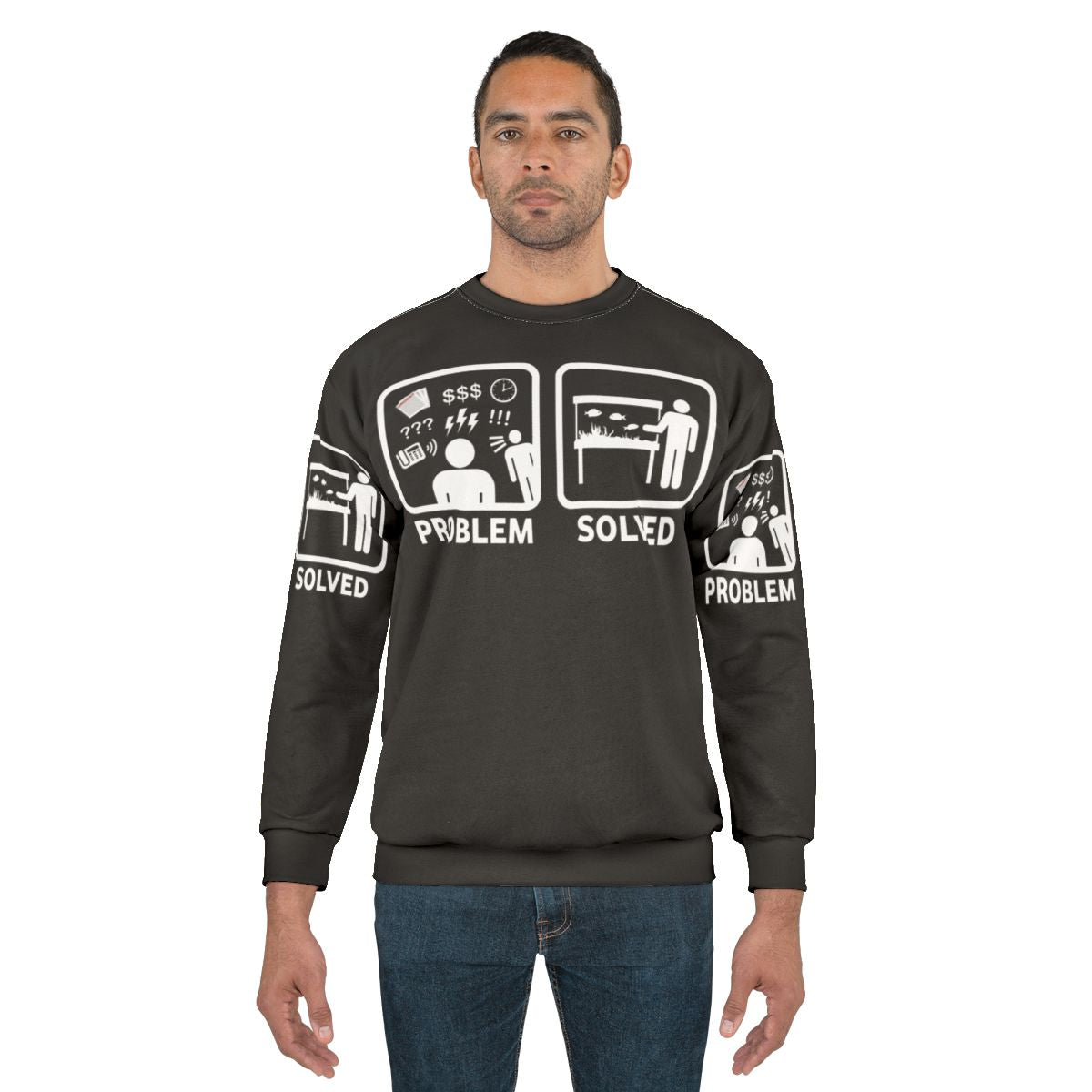 Funny fish keeping sweatshirt for pet owners and aquarium enthusiasts