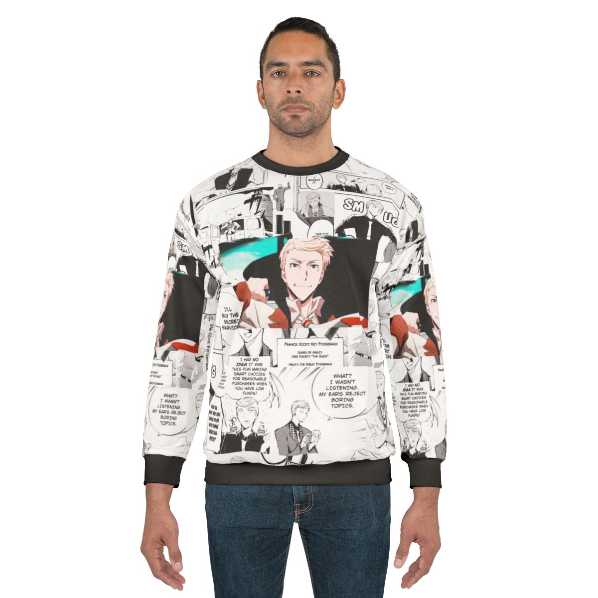 Literary and anime-inspired Fitzgerald sweatshirt