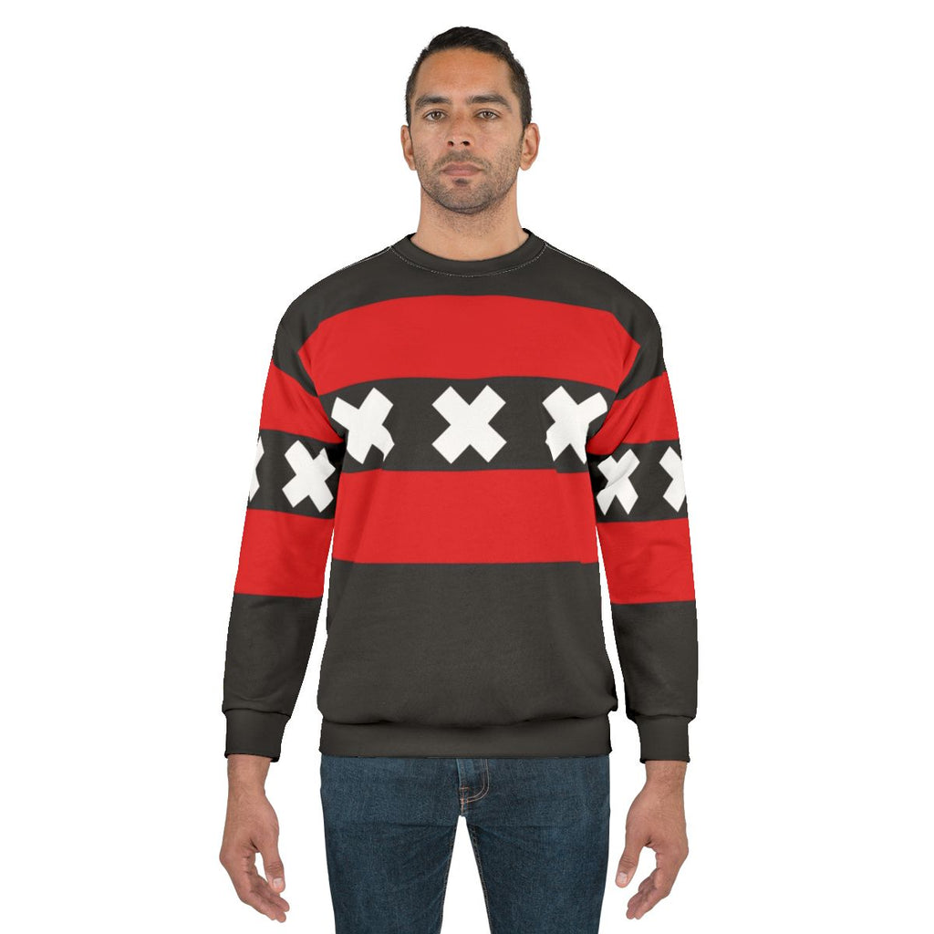 Amsterdam Flag Black Background Sweatshirt
