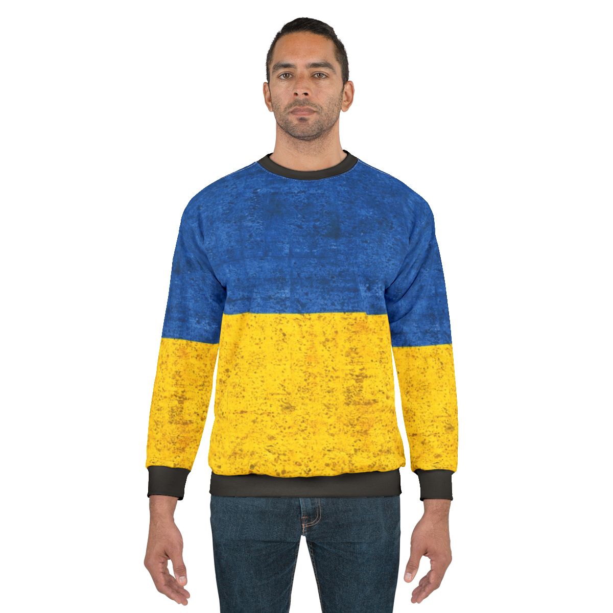 Ukrainian Flag Sweatshirt with Ukraine Patriotic Design