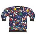 Patriotic USA state flags printed on a comfortable sweatshirt