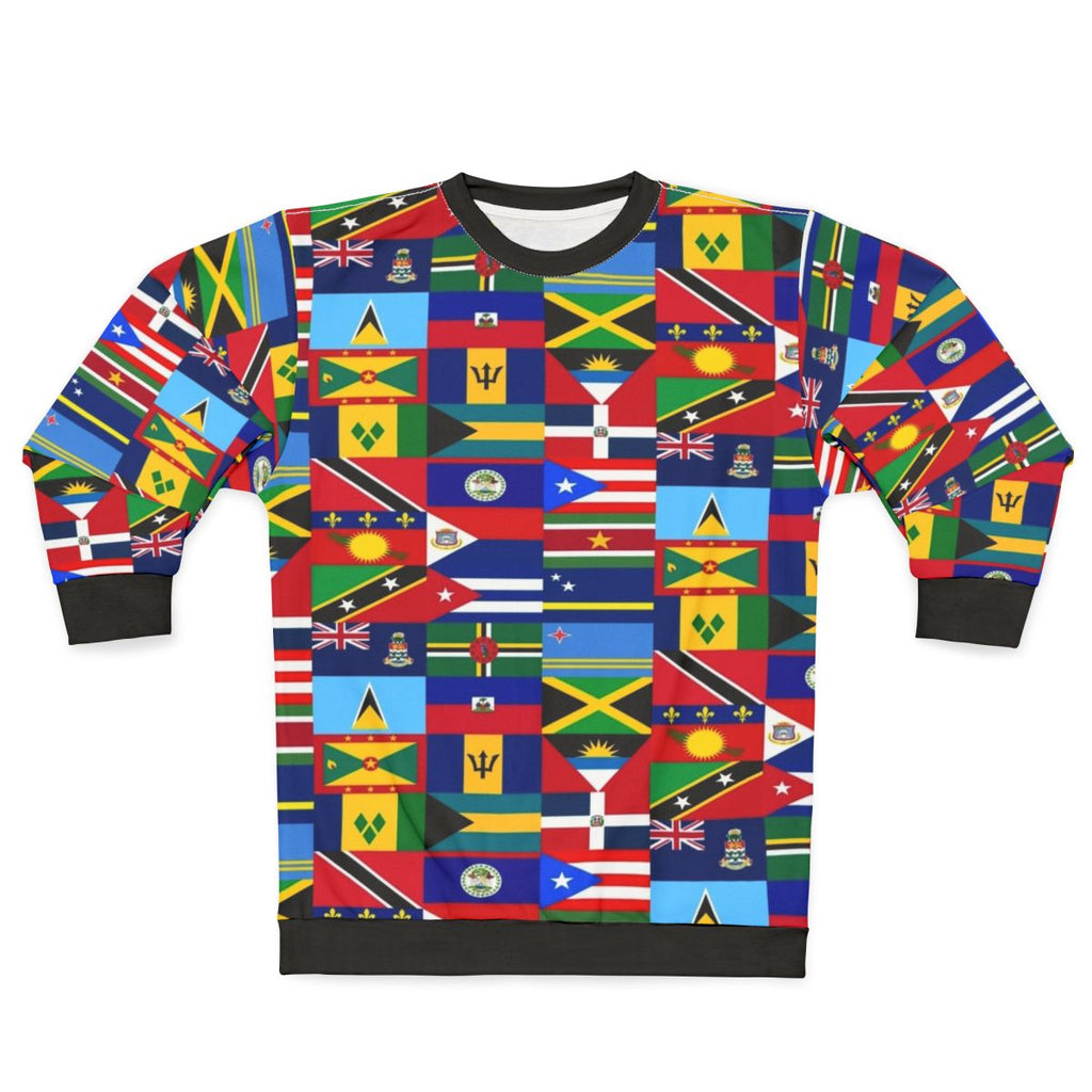 Caribbean flags sweatshirt design