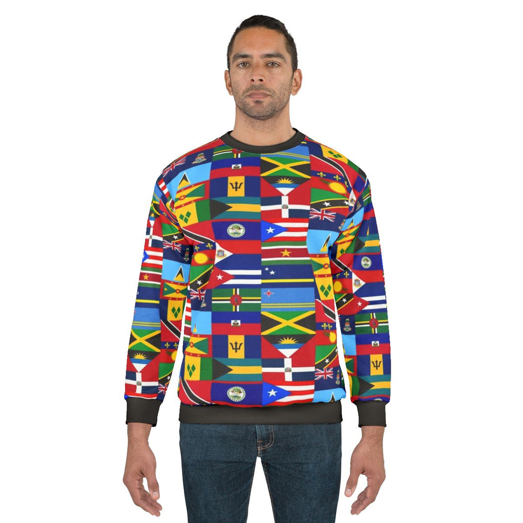 Caribbean flags sweatshirt design