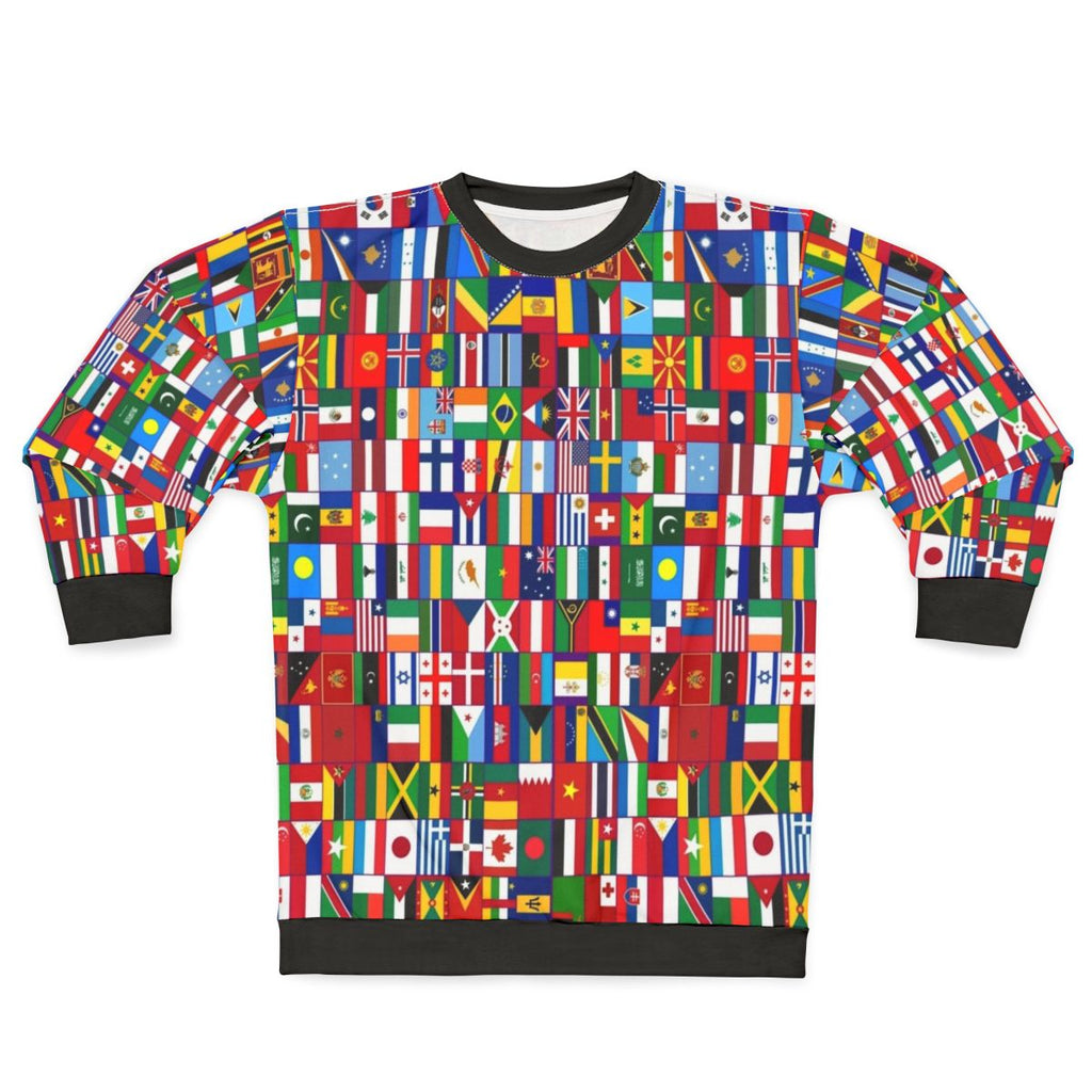 Flags of the World Sweatshirt showcasing cultural diversity