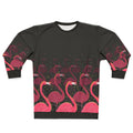 Flamingo March Sweatshirt with Pink Bird Pattern
