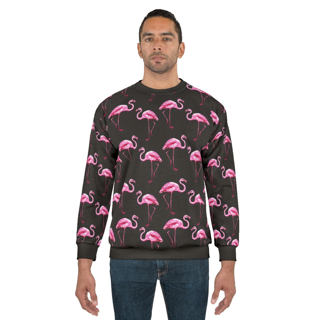 Flamingo pattern sweatshirt