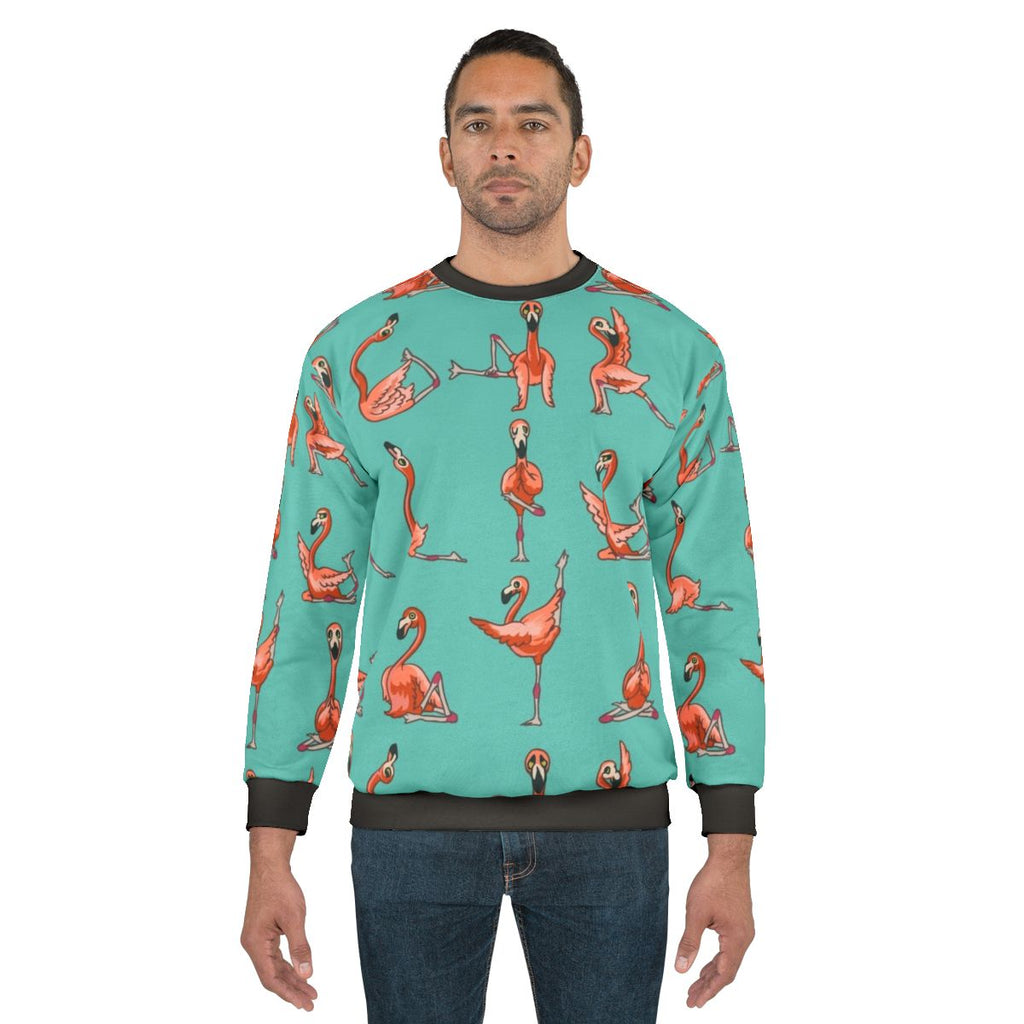 Flamingo Yoga Sweatshirt for Workout Motivation