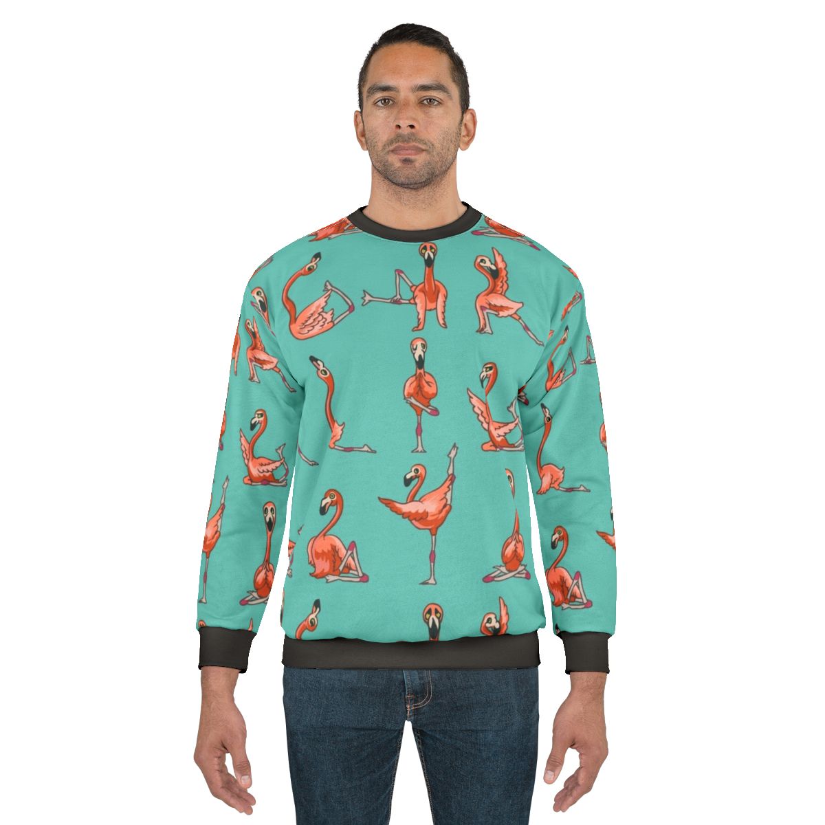 Flamingo Yoga Sweatshirt for Workout Motivation