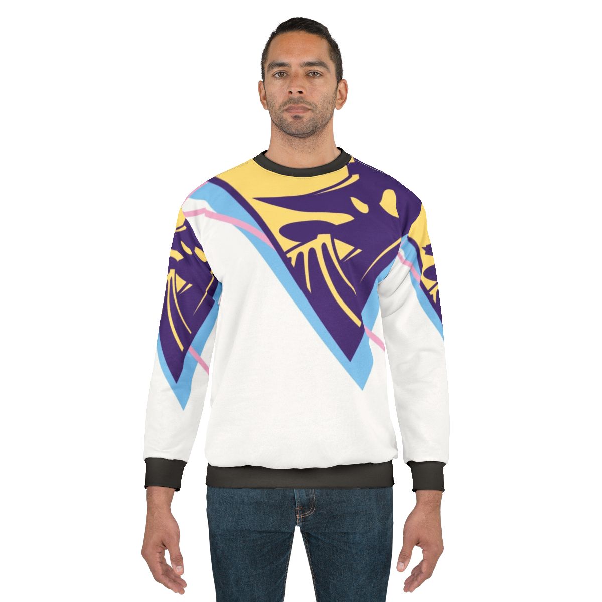 90s retro darkwing duck sweatshirt featuring classic cartoon superhero design