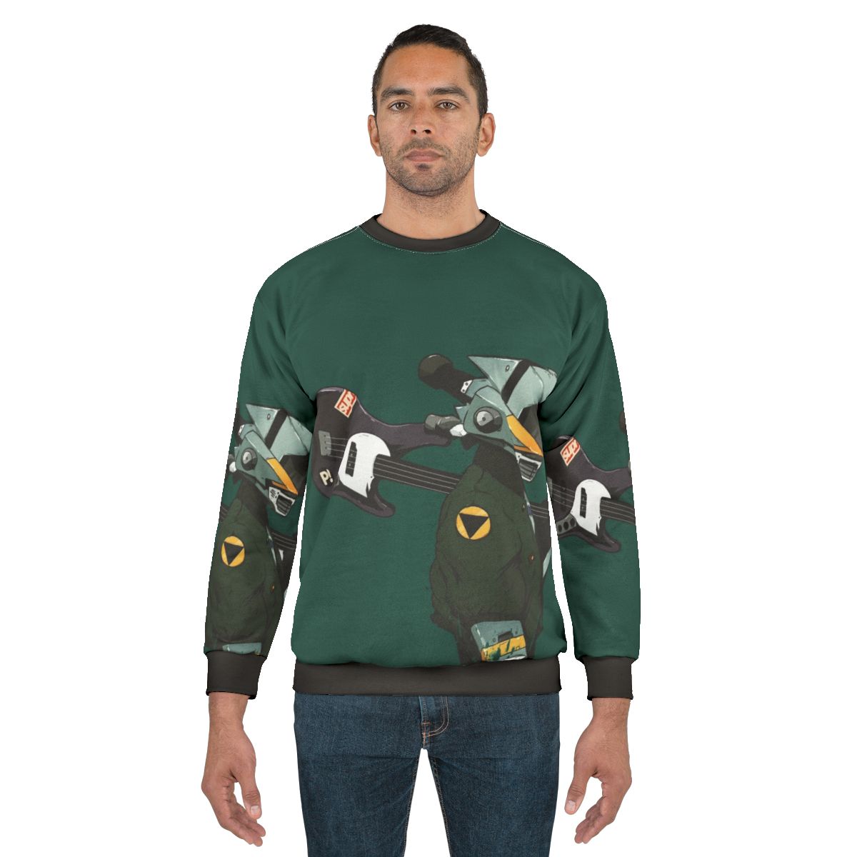FLCL guitar anime sweatshirt