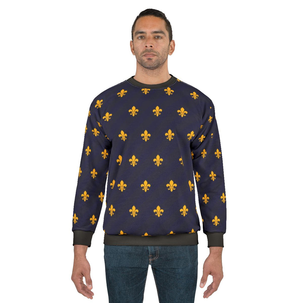 Fleur De Lys Gold and Blue Sweatshirt
