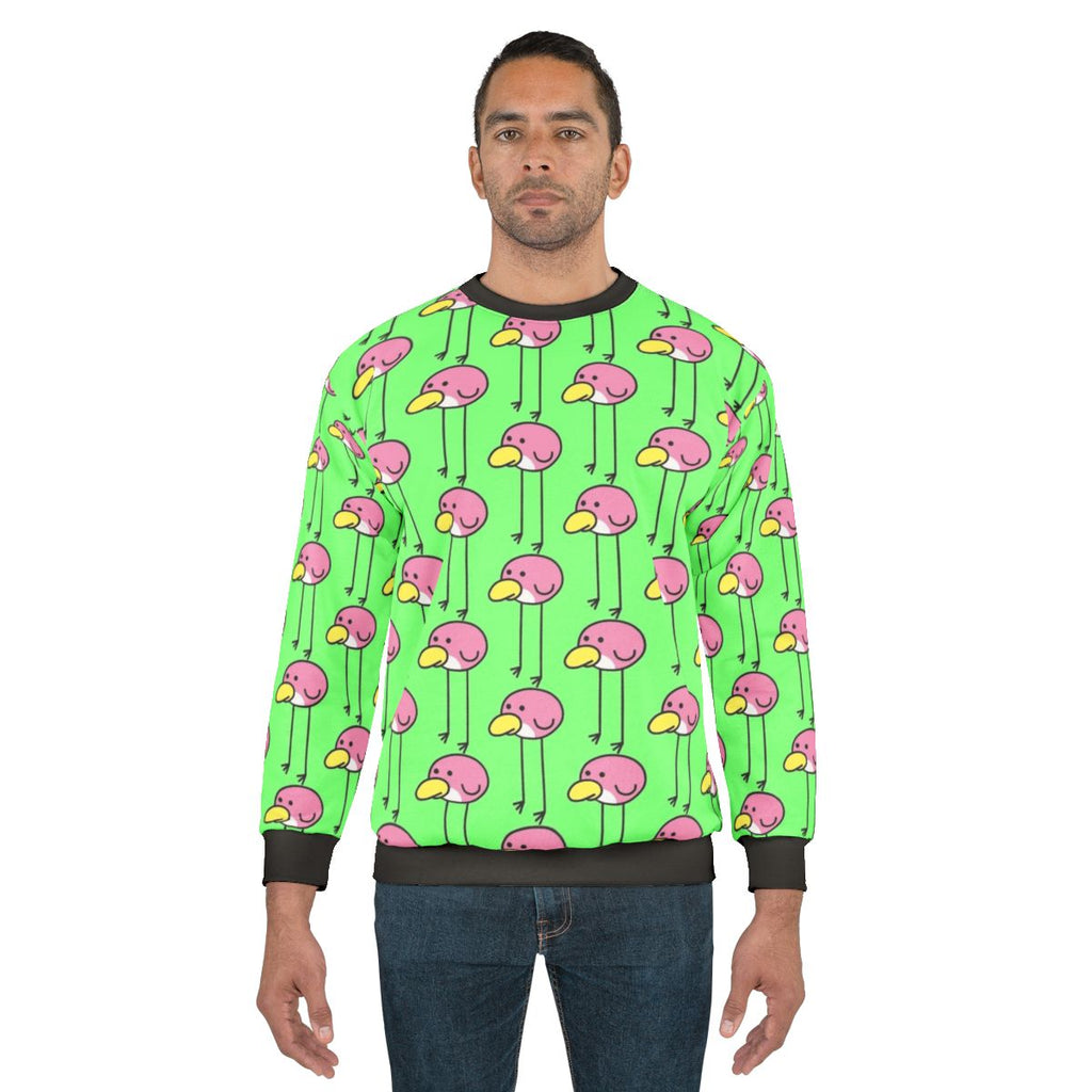 Flock Step Sweatshirt - Huebird-Inspired Pastel Pink Crewneck