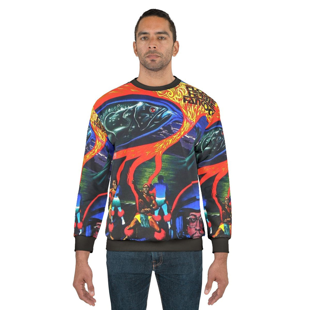 Flood Album Sweatshirt featuring jazz, funk, soul, and blues music design