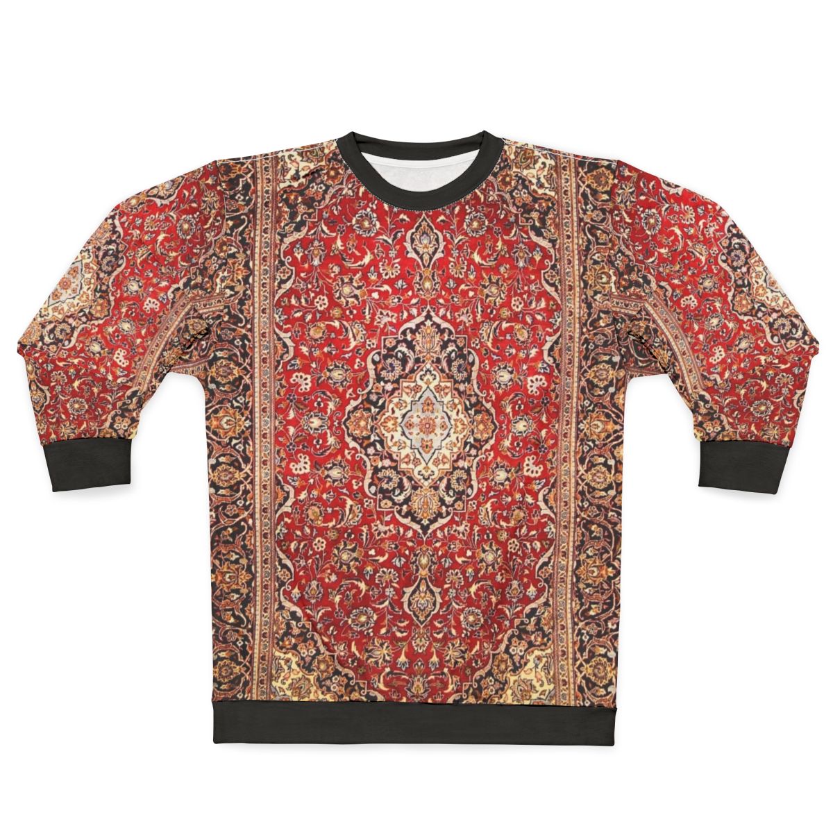 Floral Antique Persian Carpet Print Sweatshirt
