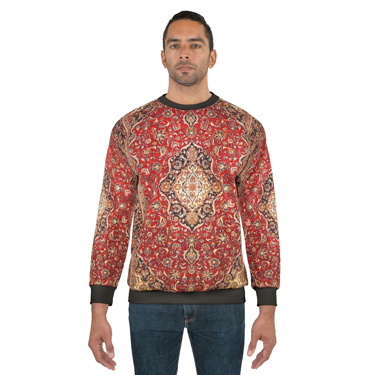 Floral Antique Persian Carpet Print Sweatshirt