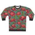 Elegant floral peony pattern sweatshirt