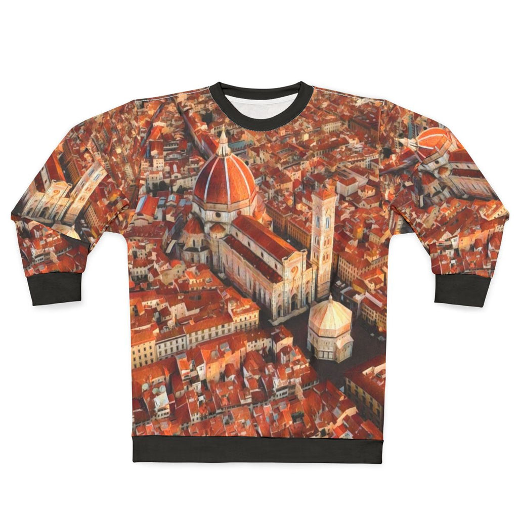 Florence View Sweatshirt featuring the iconic Florence Cathedral and cityscape
