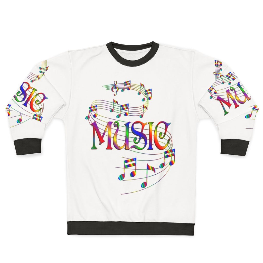 Flowing music notes sweatshirt