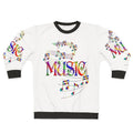 Flowing music notes sweatshirt