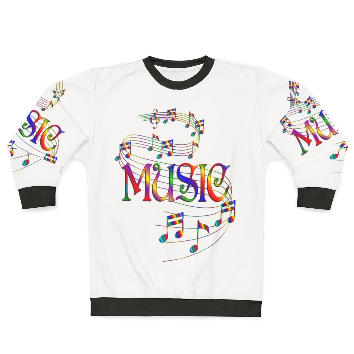 Flowing music notes sweatshirt