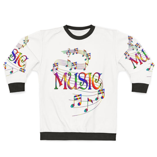 Flowing music notes sweatshirt