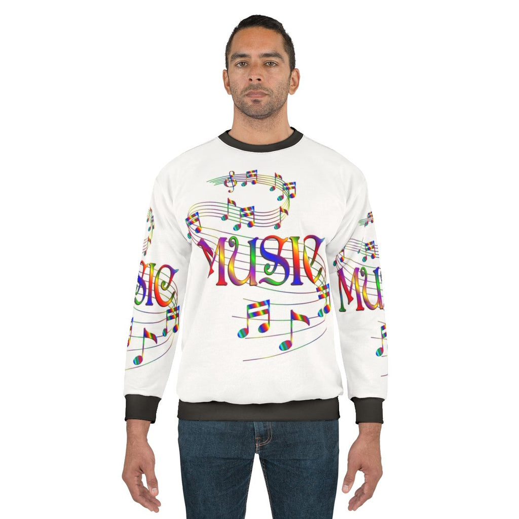 Flowing music notes sweatshirt