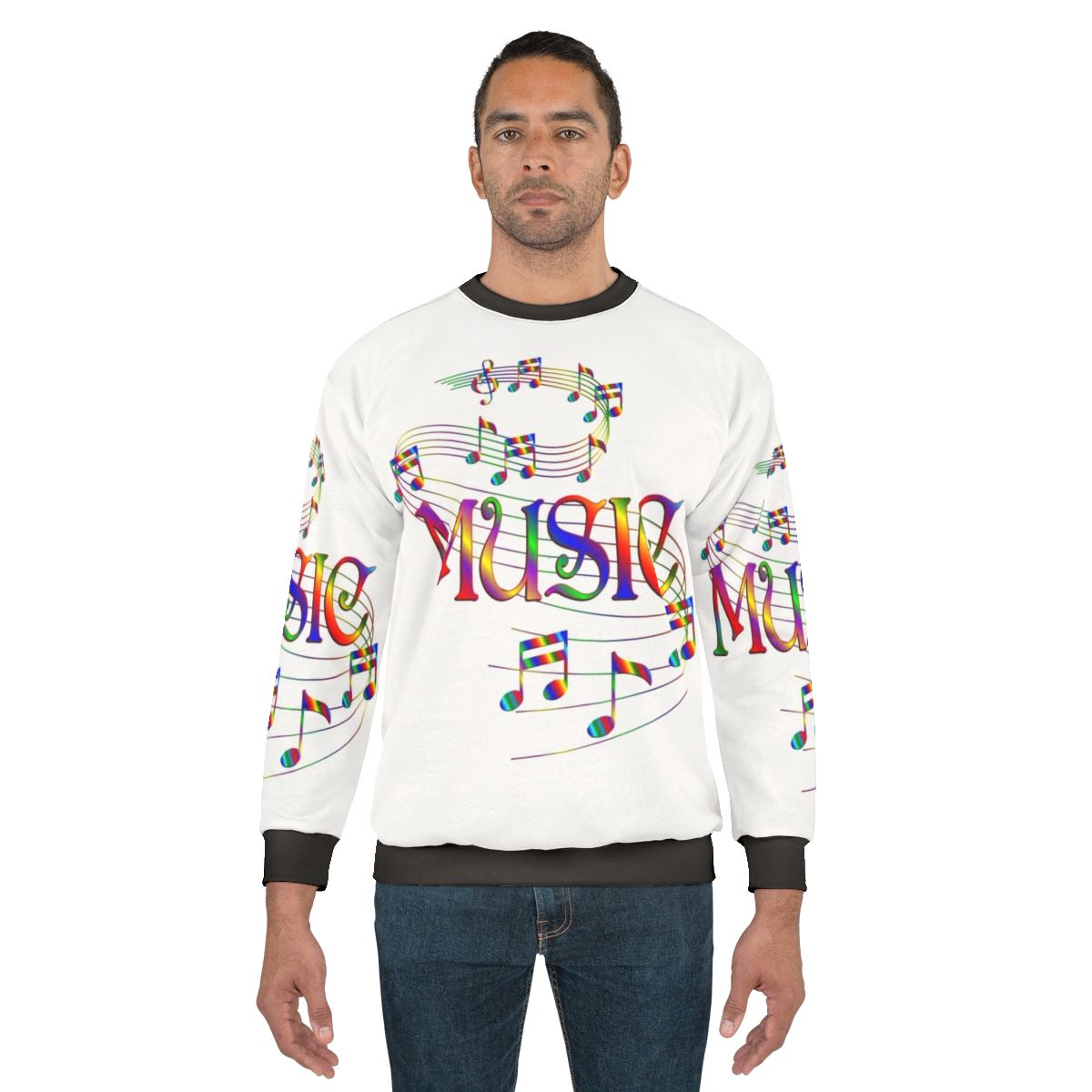 Flowing music notes sweatshirt