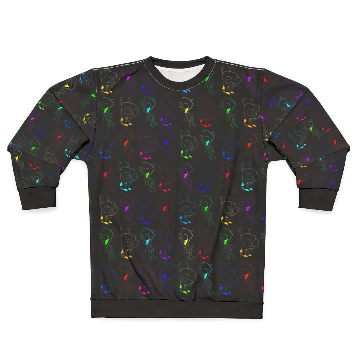 Fluorescent Invader Zim Gir Cartoon Character Sweatshirt