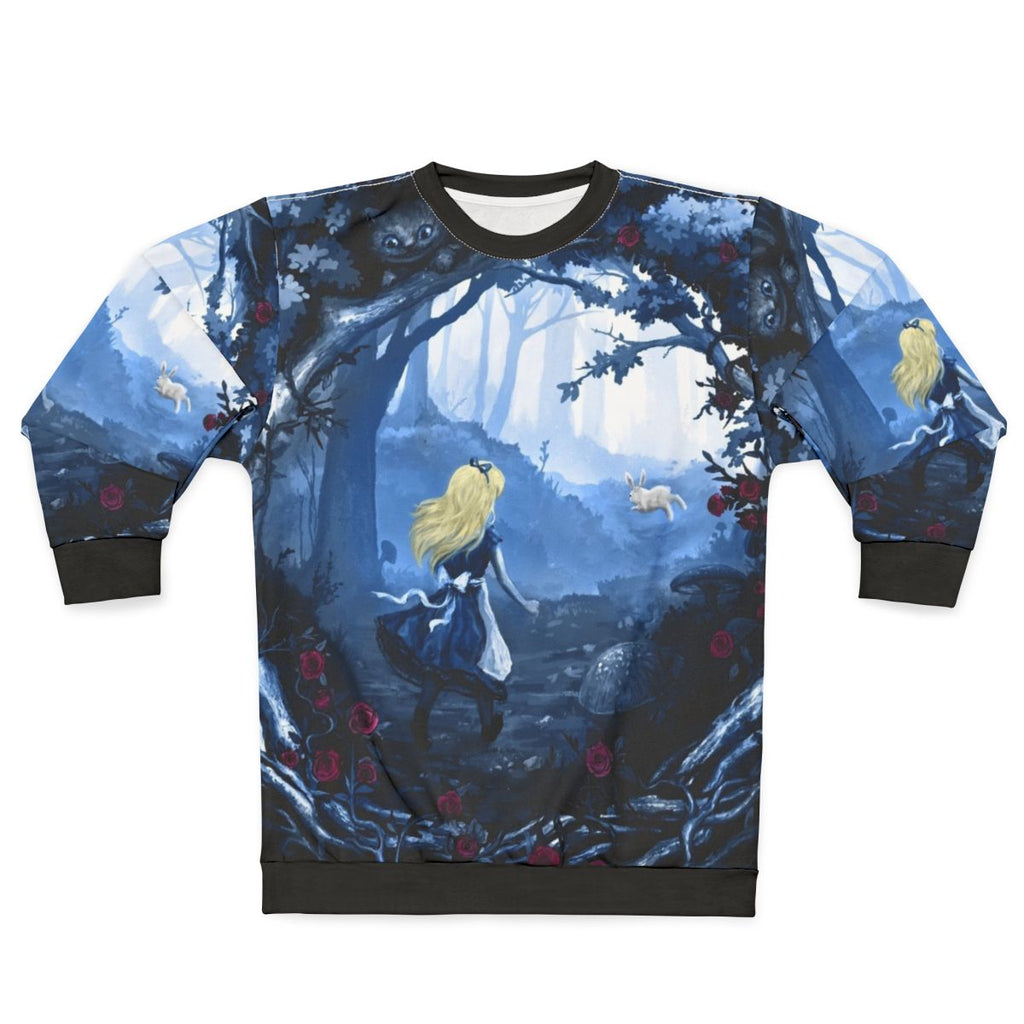 Alice in Wonderland inspired "Follow the Rabbit" sweatshirt