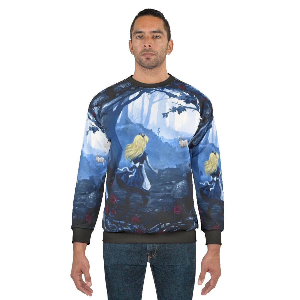 Alice in Wonderland inspired "Follow the Rabbit" sweatshirt