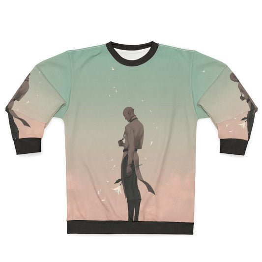 Dragon Age inspired sweatshirt featuring elven romance design