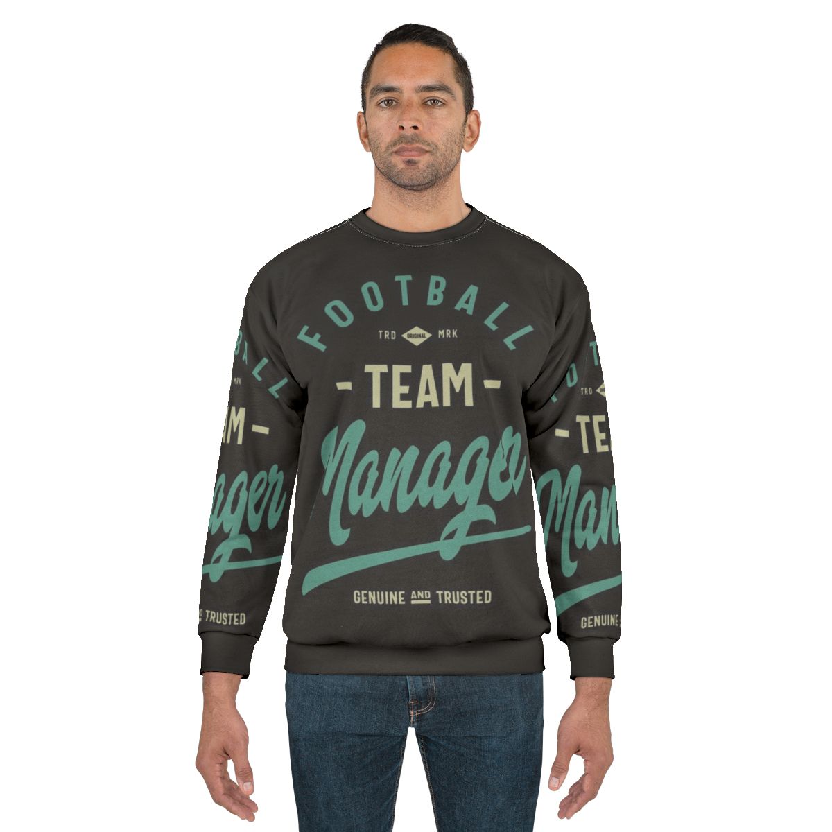 Football Team Manager Sweatshirt with Graphic Design