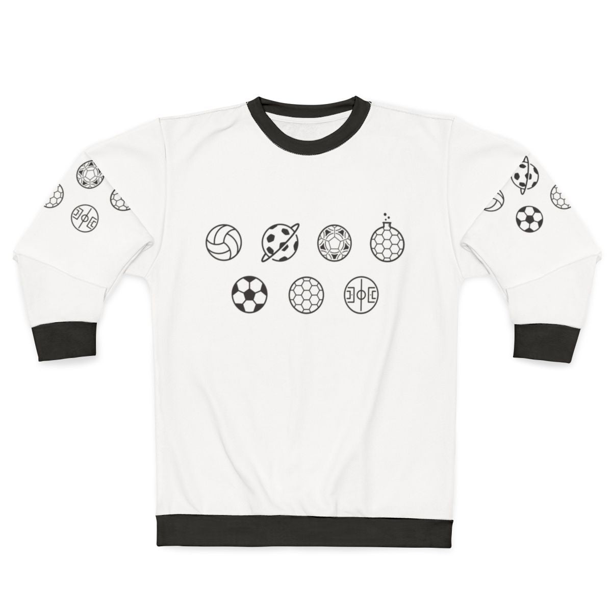 Creative Football Soccer Ball Sweatshirt with Minimalist Design